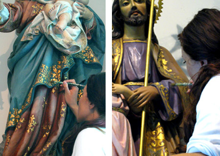 saints statues restoration